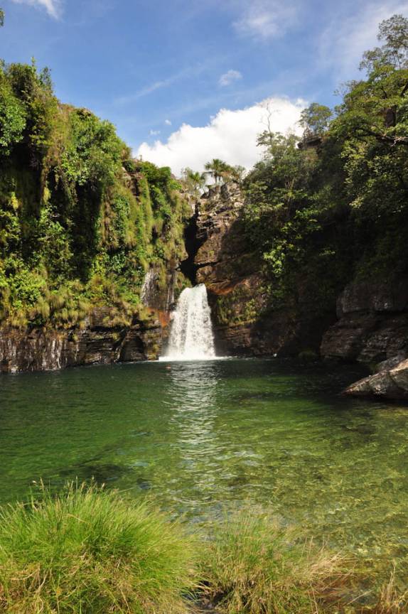 Cachoeira Rei da Prata, na Chapada dos Veadeiros, região de Cavalcante - GO